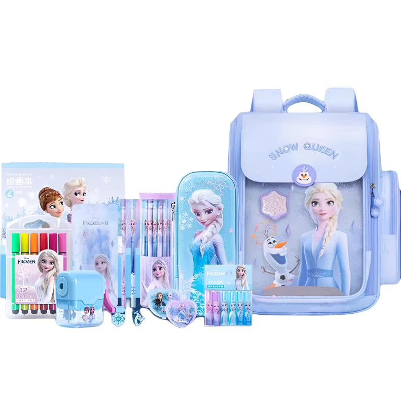 

Disney Полиэстеровый вместительный рюкзак для школьников с молнией, Blue+Learning Stationery