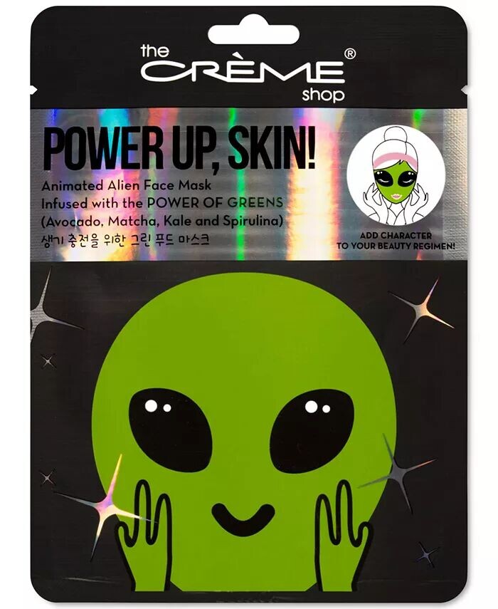 

Включи энергию, кожа! Анимированная маска пришельца The Crème Shop