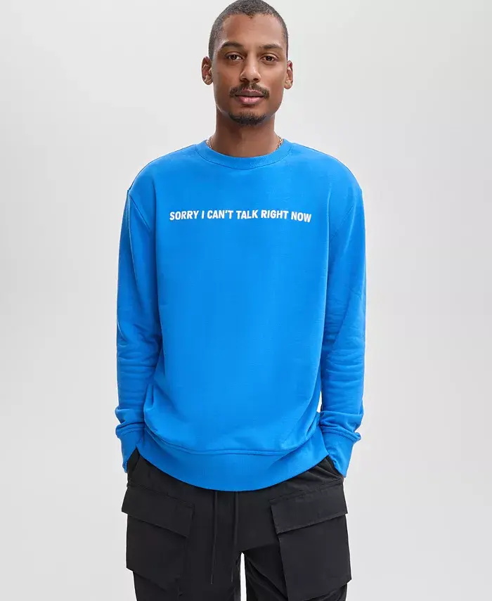 

Мужская хлопковая толстовка с принтом «Sorry» Mode Of One, синий