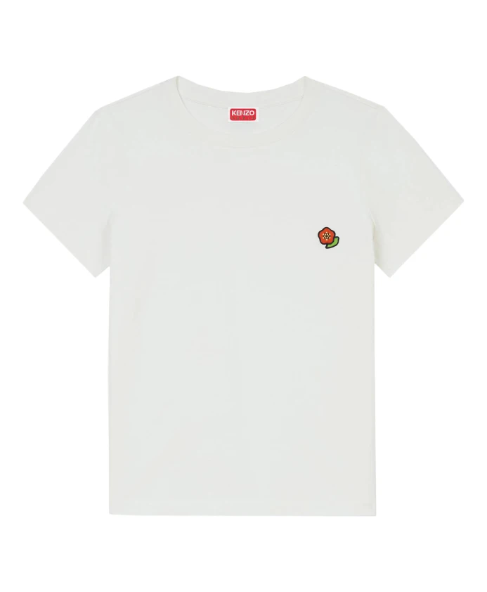 

Вышитая хлопковая футболка Kenzo, белый