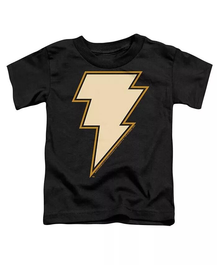 

Футболка с коротким рукавом и эмблемой на груди для девочек-малышей Black Adam, черный