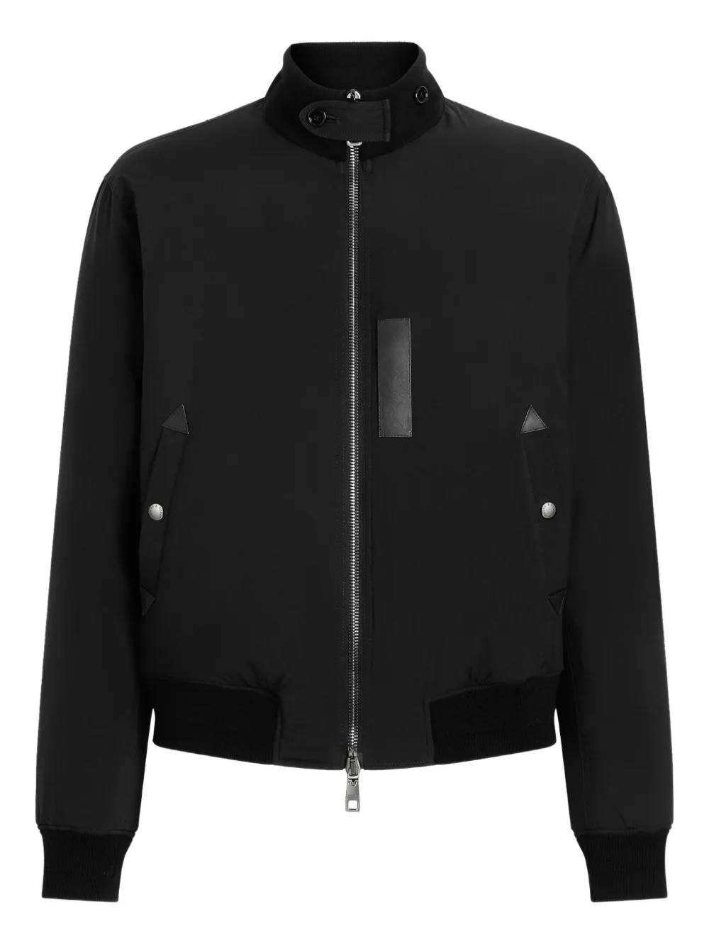 

Бомбер с кожаной отделкой DOLCE & GABBANA, черный