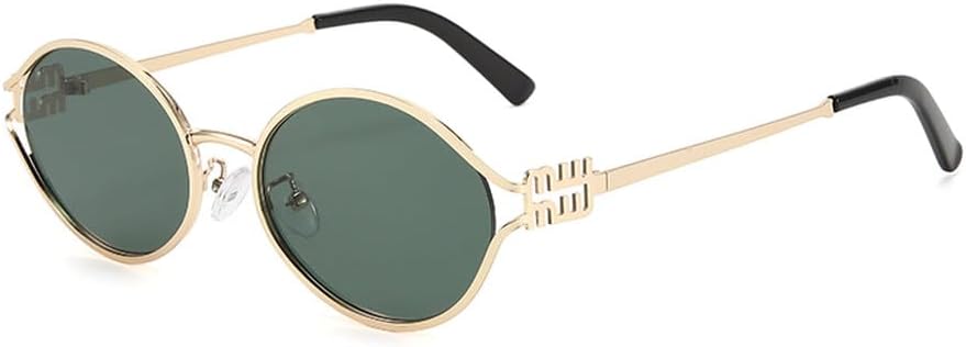 

1-2 шт. Модные солнцезащитные очки в стиле ретро, ​​маленькая оправа, для женщин и мужчин, металлические очки «кошачий глаз», солнцезащитные очки с защитой от УФ-излучения HYYZZC, Bls3623-c3