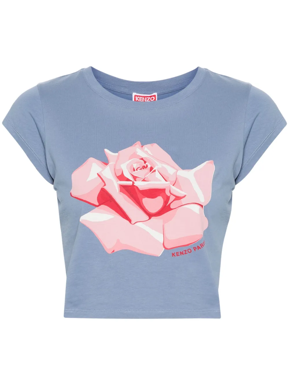 

Укороченная футболка Rose KENZO, синий