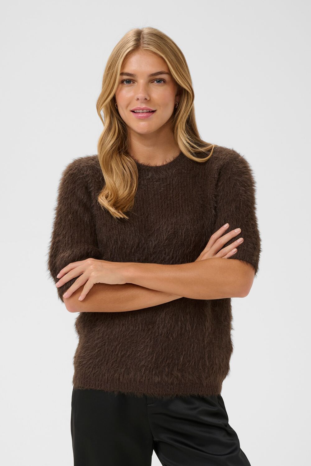 

Cream Свитер 'CRLini' в темно-коричневом цвете