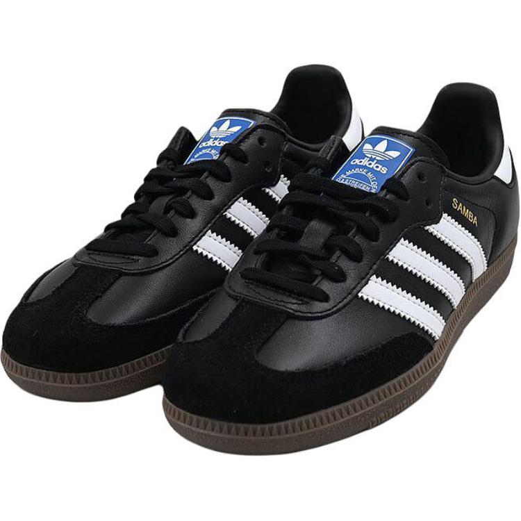 Детские кроссовки для скейтбординга Samba с защитой от ударов и истираний Adidas Originals, черный — фото 2