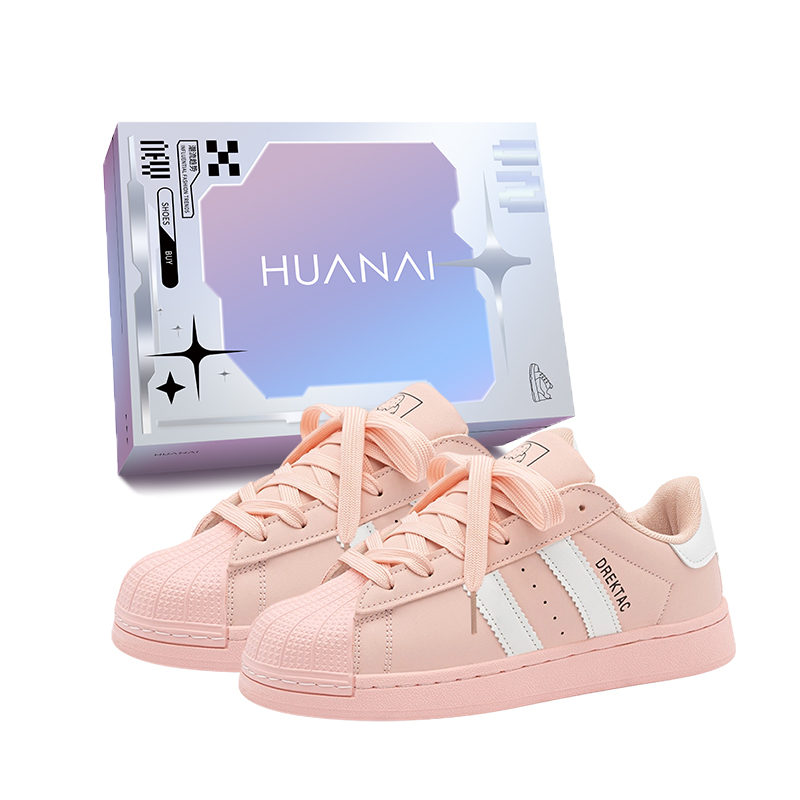 

HUANAI Низкие скейтерские кроссовки унисекс розовые, цвет Pink