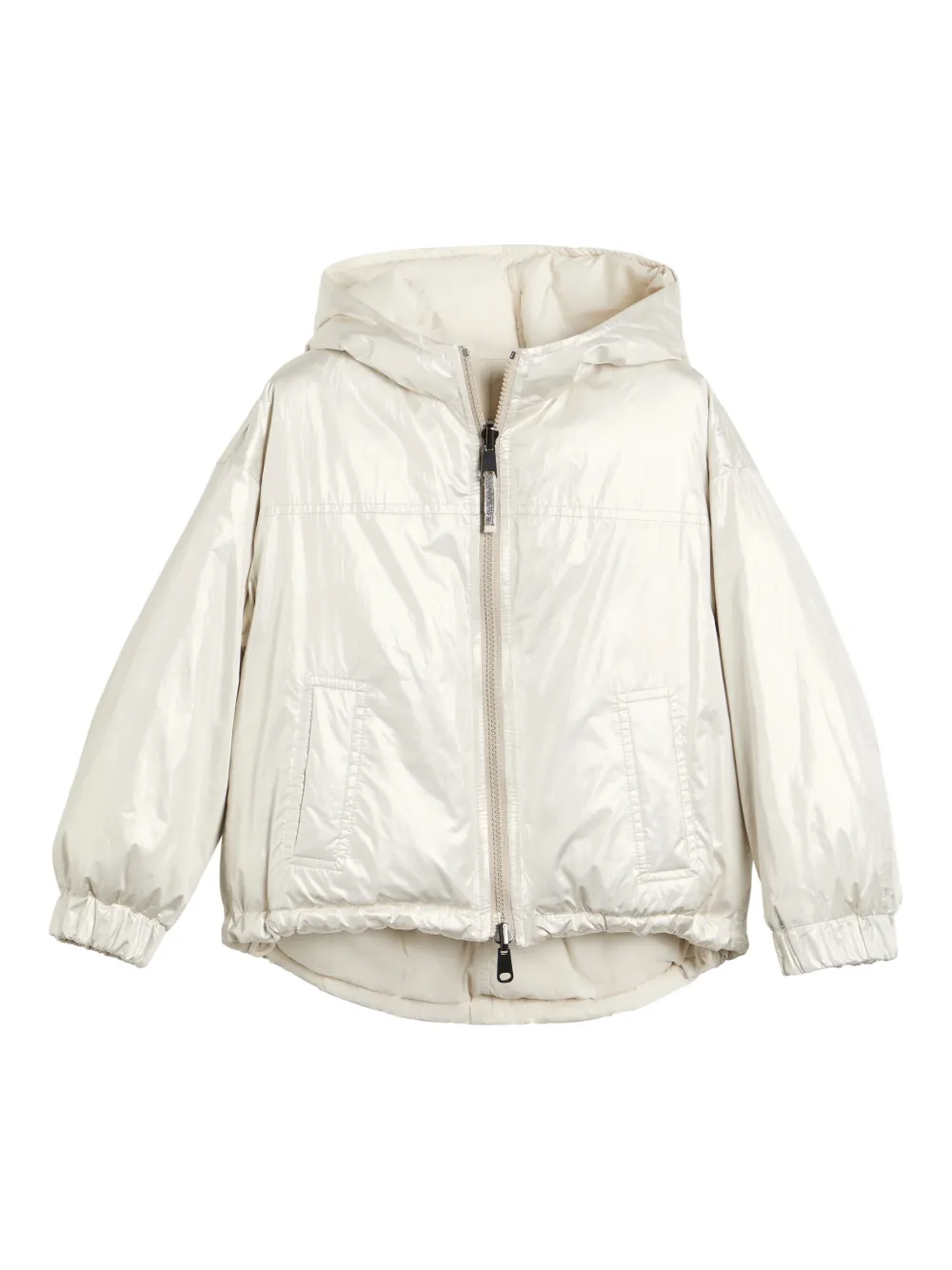 

Двусторонний пуховик Brunello Cucinelli Kids, нейтральный