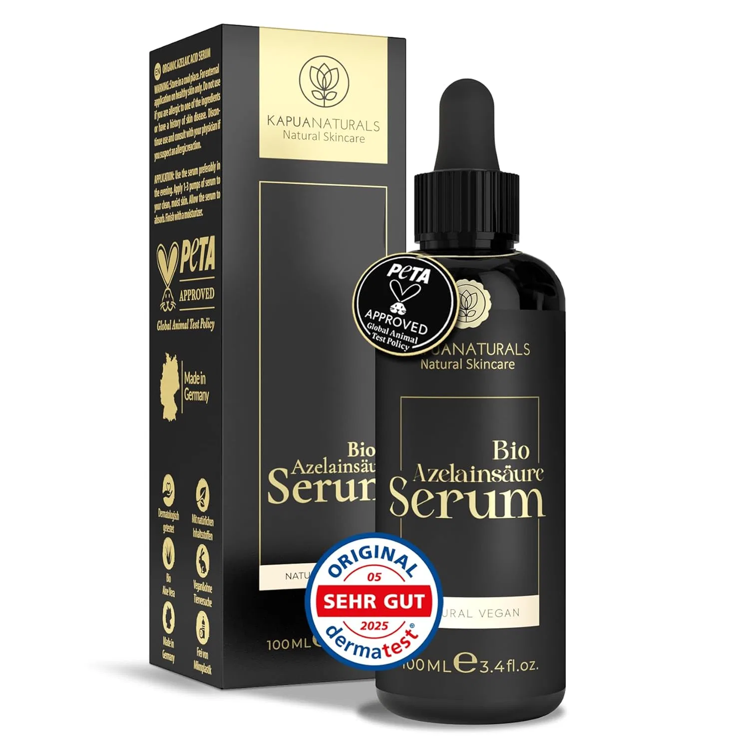 Сыворотка Kapua Naturals — С азелаиновой кислотой и пантенолом от