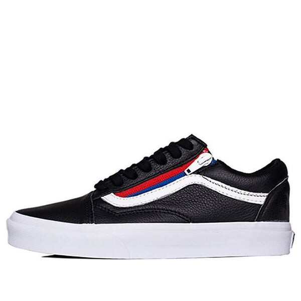 

Кроссовки old skool zip leather black Vans, черный