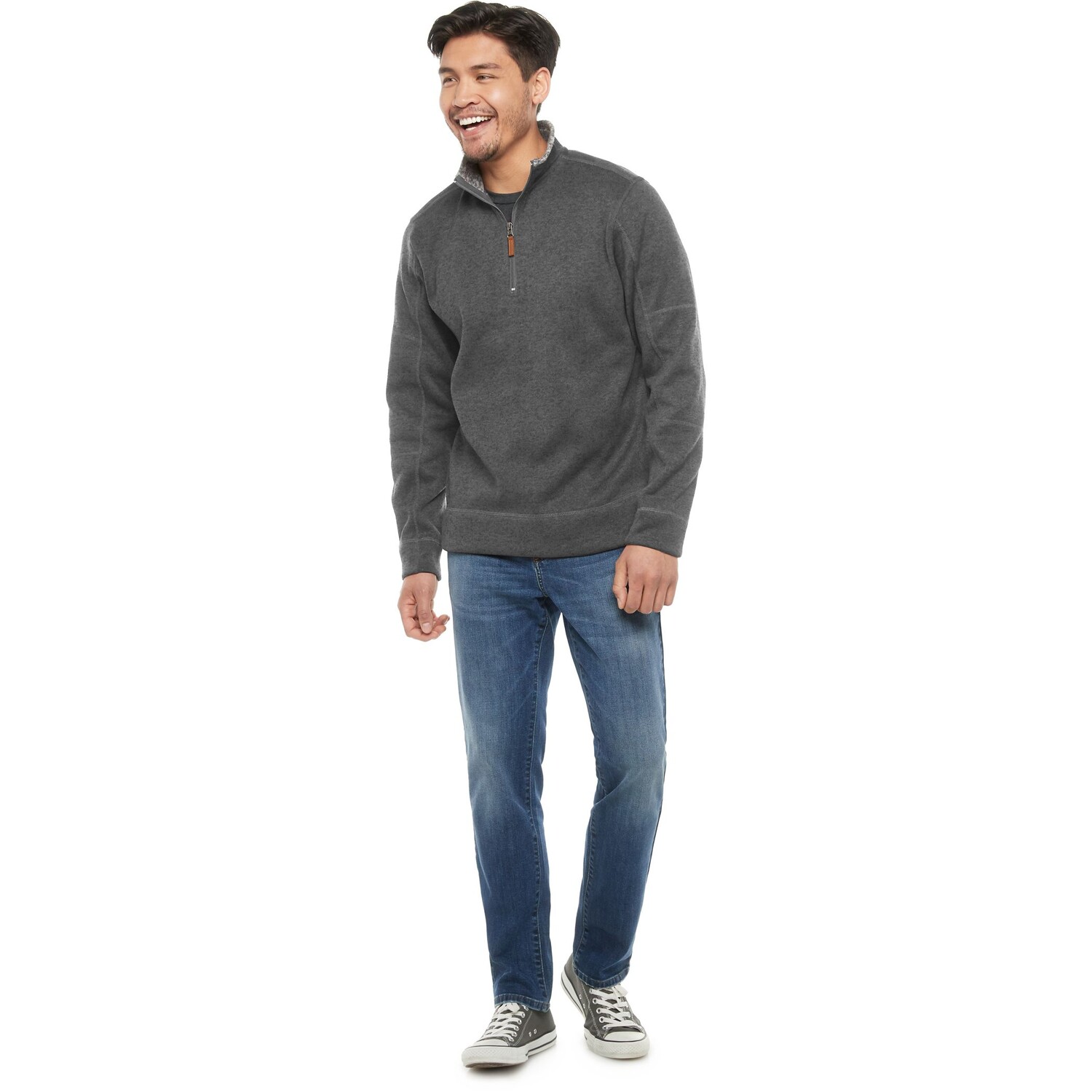 

Мужской флисовый пуловер с молнией до четверти Victory Outfitters, синий