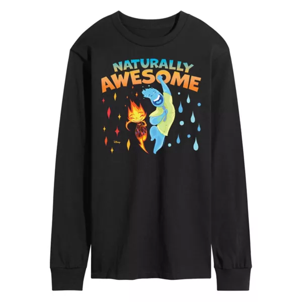 

Мужская футболка Elemental Natural Awesome с длинным рукавом Disney, черный