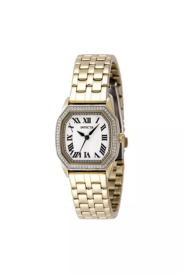 

Женские кварцевые часы Wildflower 49000 с тремя стрелками и серебристым циферблатом Invicta, gold