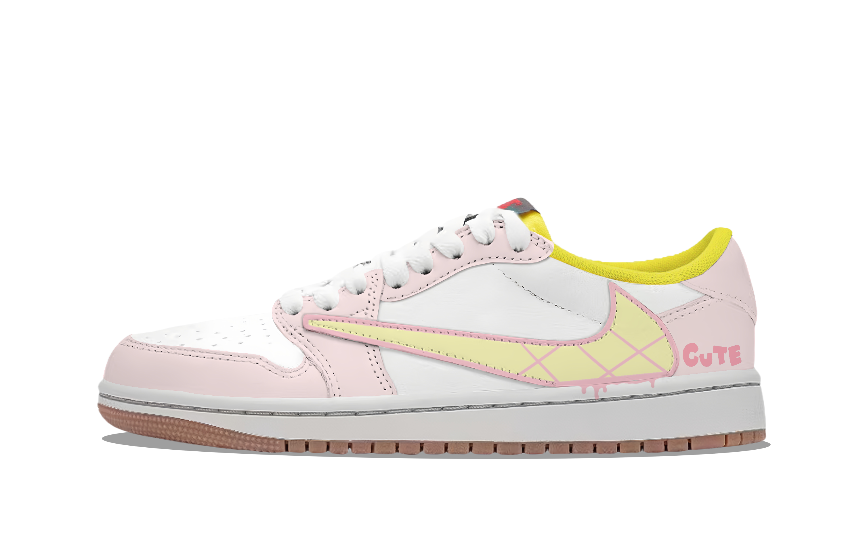 

Jordan Кроссовки Travis Scott x Air 1 Cherry Blossom Pink Travis Scott X AJ1 Low top Vintage Basketball Shoes Unisex