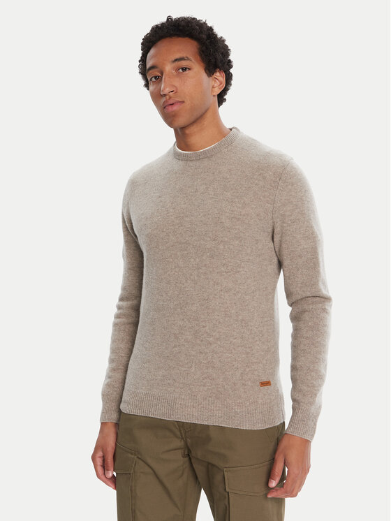 

Свитер regular fit Patch Crew MKN0584ST51 Barbour, бежевый