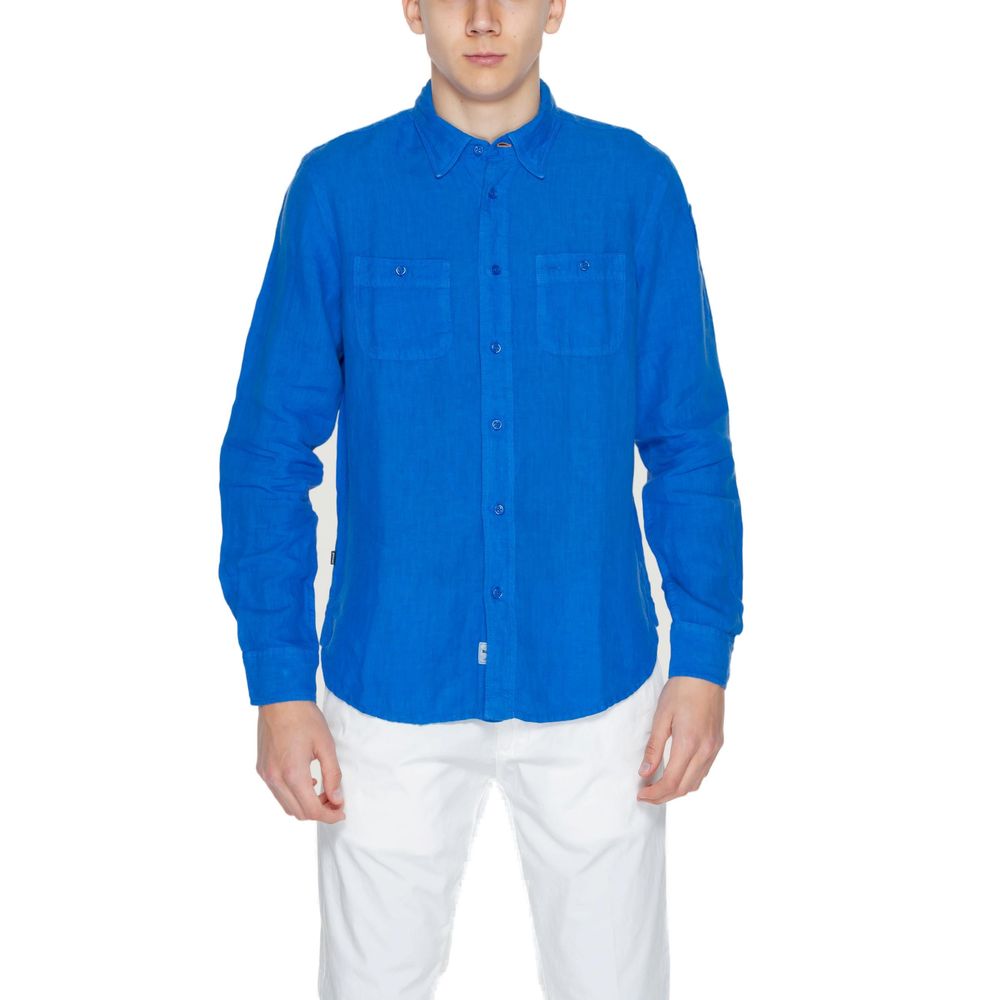 

Синяя льняная рубашка Blauer