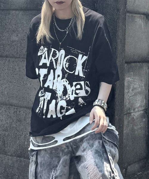 

Футболка оверсайз с принтом в стиле скелет ILL'S, черный