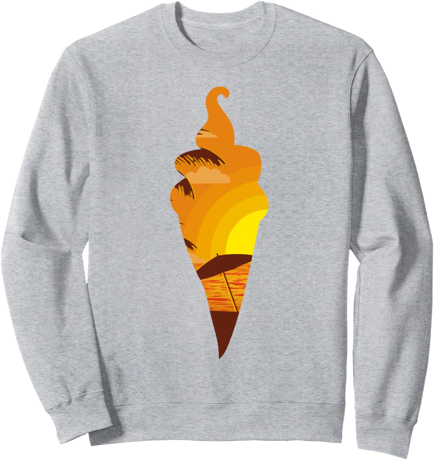 

Толстовка с изображением мороженого, заката и пляжного рожка Cute Ice Cream Lover Boy Girl Hd0, серый