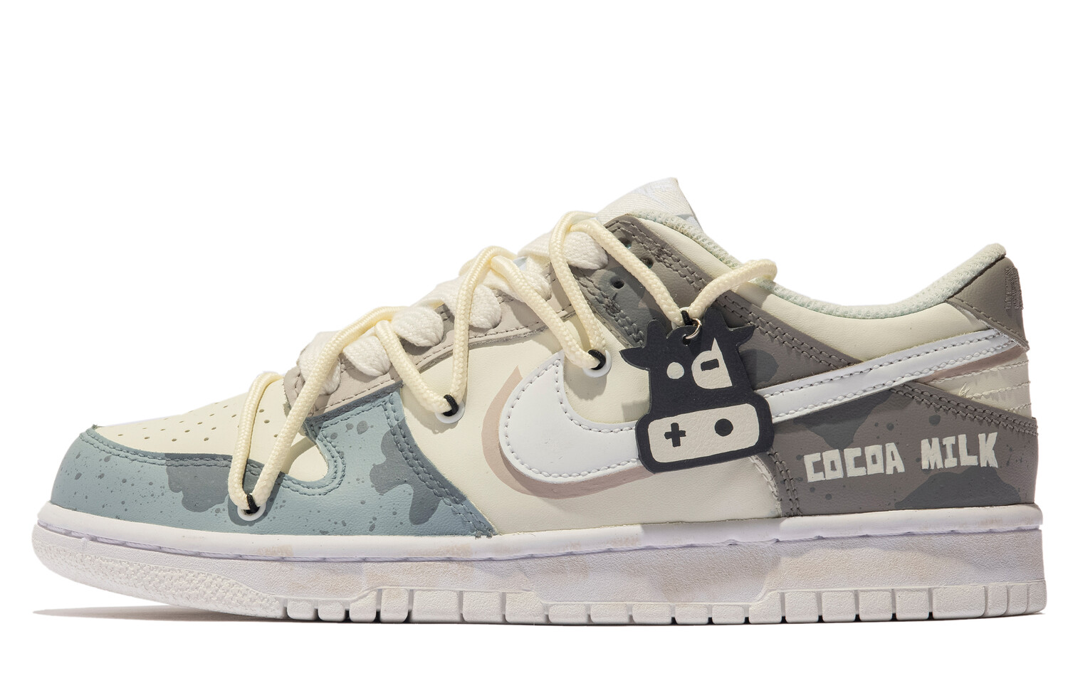 

Кроссовки для скейтбординга Dunk женские, низкие, серый/белый/синий Nike