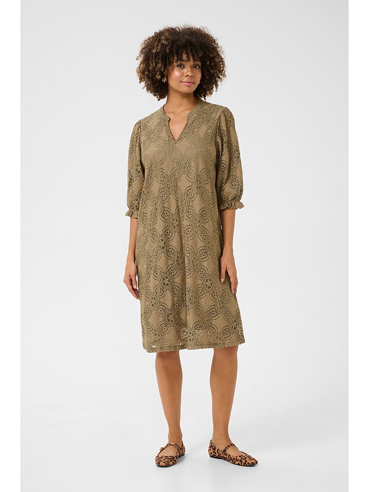 

CULTURE Платье "Олу" оливкового цвета