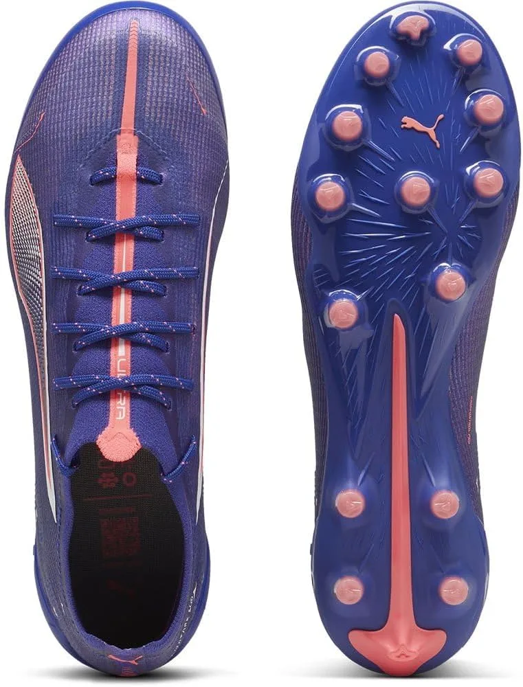 Кроссовки PUMA Ultra 5 Ultimate AG Light Out унисекс, белый/фиолетовый — фото 3
