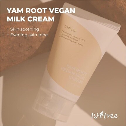 Крем для лица Isntree — Yam Root Vegan Milk Cream ,7 жидких унций Питательный увлажняющий Корейский уход за кожей, 80 мл — фото 2