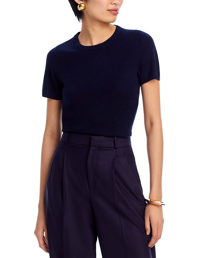 

Кашемировый свитер с круглым вырезом - эксклюзив C by Bloomingdale's Cashmere, синий