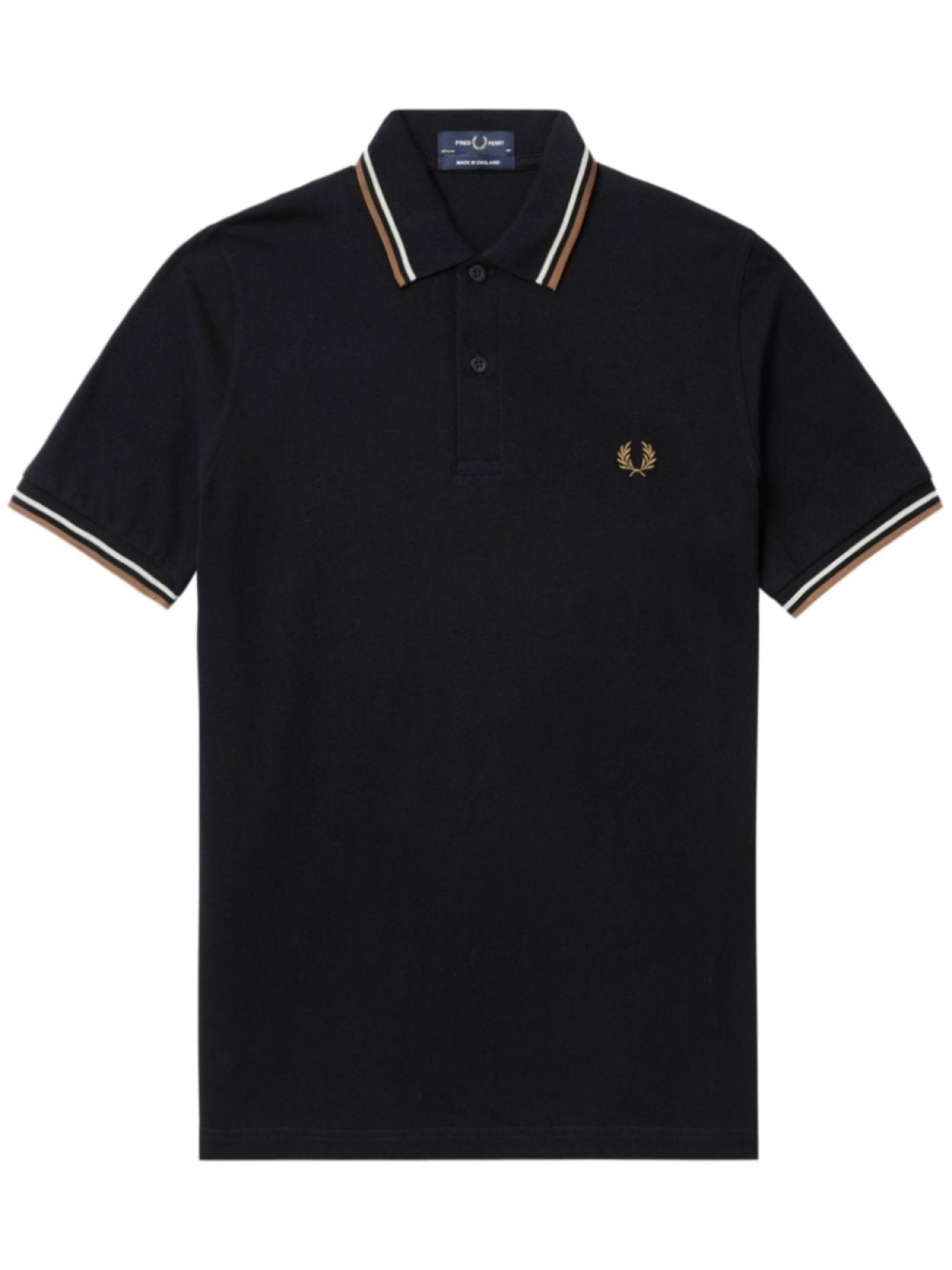 

Рубашка поло M12 Twin Tipped из ткани пике Fred Perry, черный