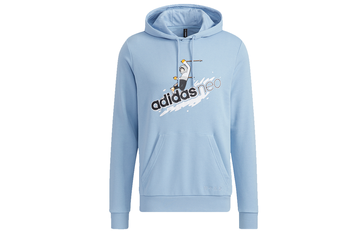 Свитшот мужской небесно-голубой Adidas Neo — фото 2