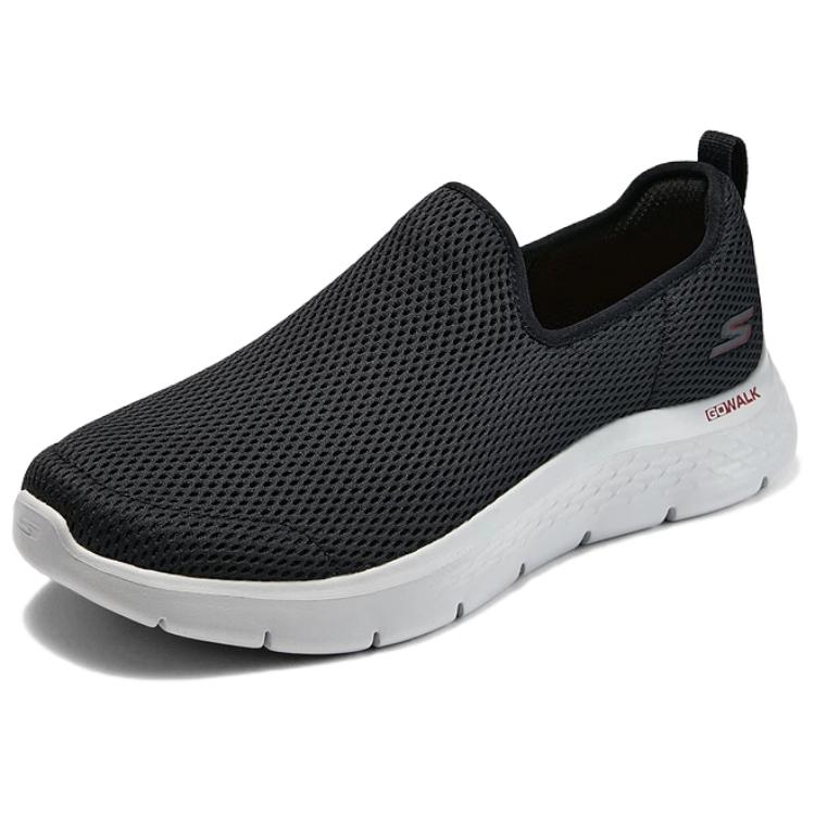 Skechers Амортизирующие устойчивые к истиранию дышащие легкие упругие низкие кеды мужские черно-белые - черный/красный, цвет Black/Red — фото 2