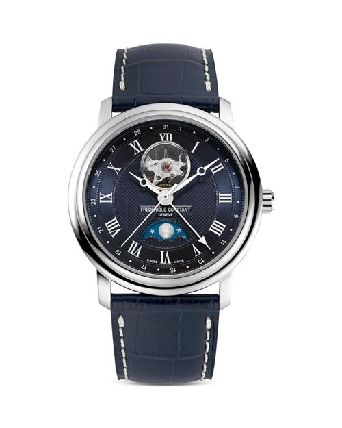 

Классические часы с фазой луны, 40 мм Frederique Constant, цвет Blue