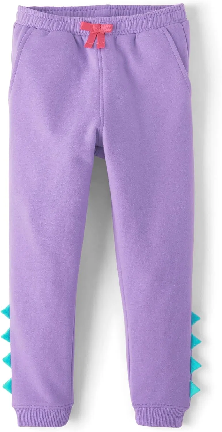 Спортивные штаны-джоггеры Gymboree для девочек и малышей из флиса, Purple Dino