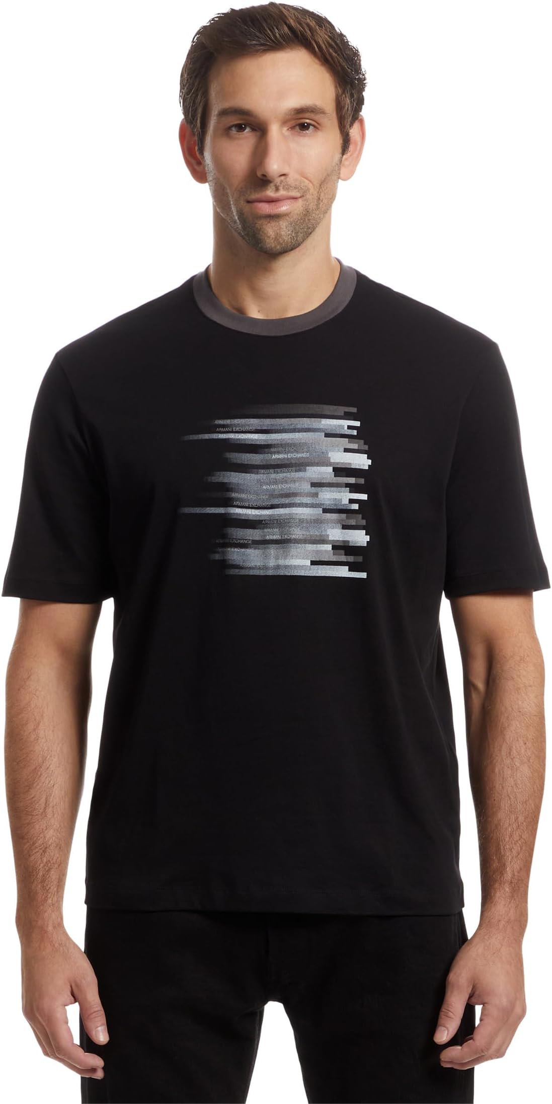 

Футболка Armani Exchange Graffiti Cotton T-shirt, цвет Black Lines