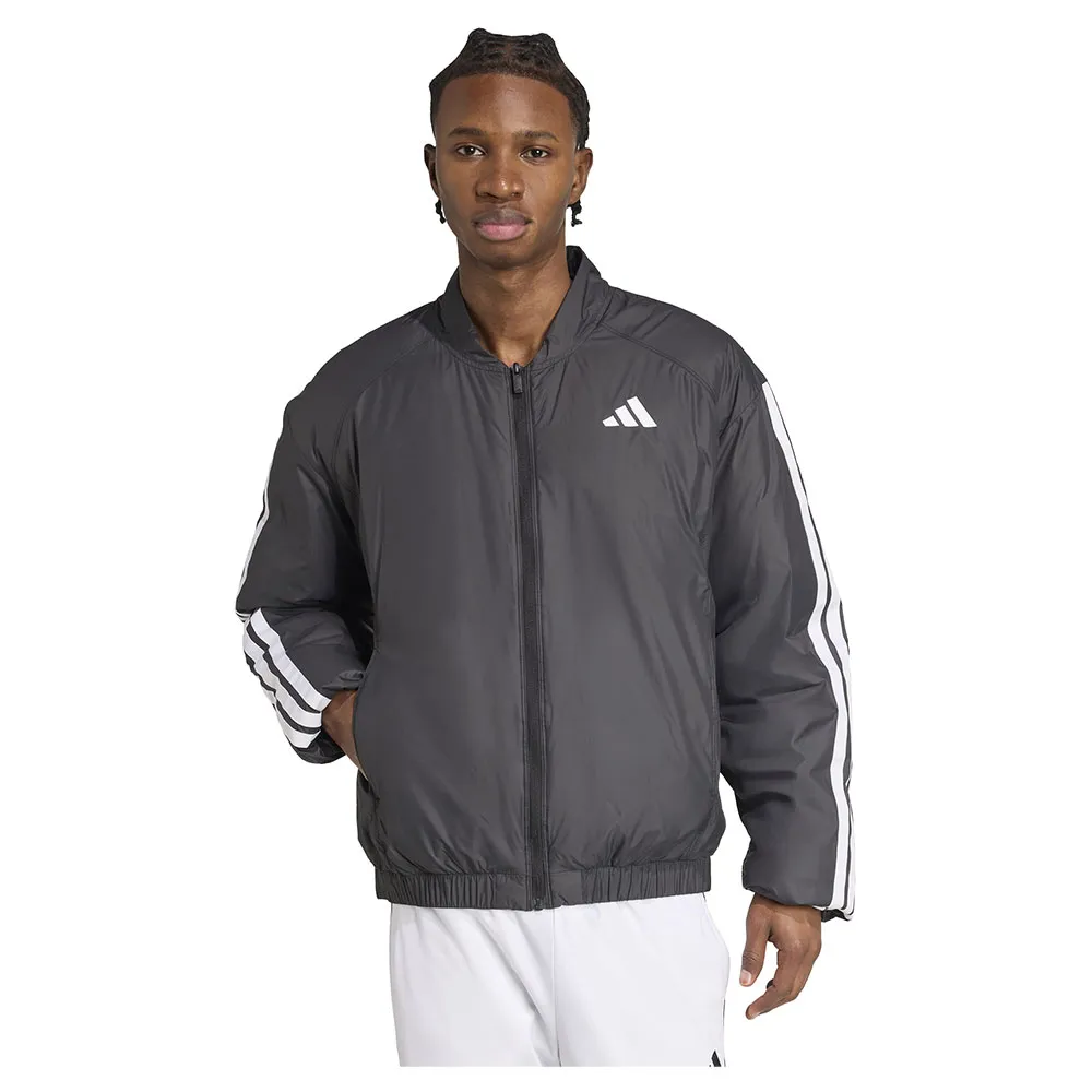 

Утепленная куртка-бомбер adidas Essentials Climawarm с тремя полосками, серый