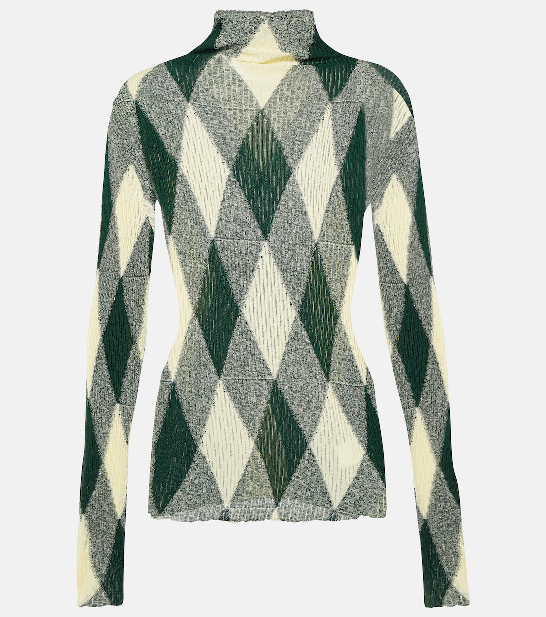 

Свитер из хлопка и шелка с узором Аргайл Burberry, Ivy Ip Pattern