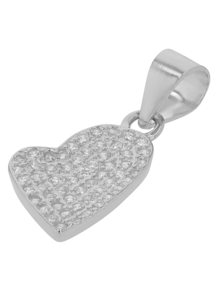 

Adeliás Женский кулон - Сердце. Кулон в форме сердца из серебра 925 пробы с кубическим цирконием в серебряной оправе