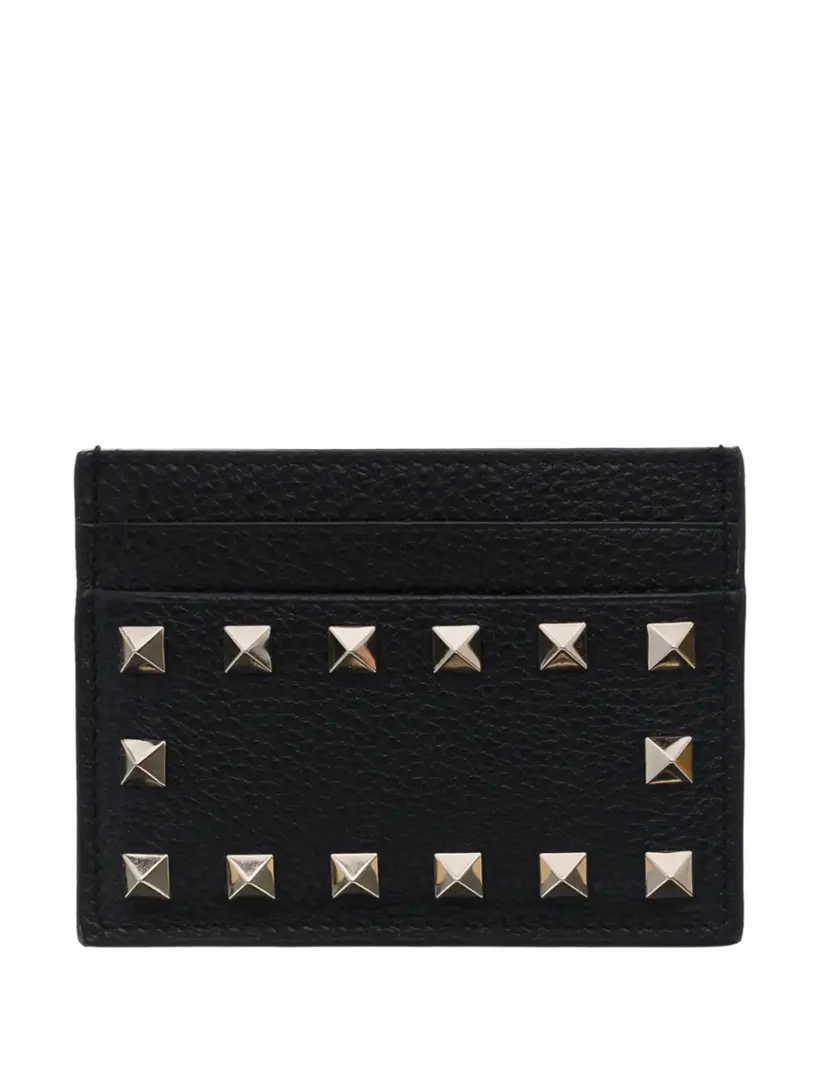 

Кожаная визитница Rockstud Valentino Garavani, черный