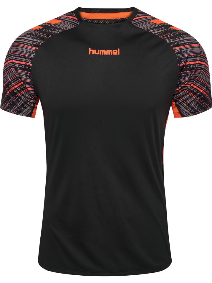 

Hummel Футболка Hmlblaze для взрослых, черно-оранжевая, Черный, Hummel Футболка Hmlblaze для взрослых, черно-оранжевая