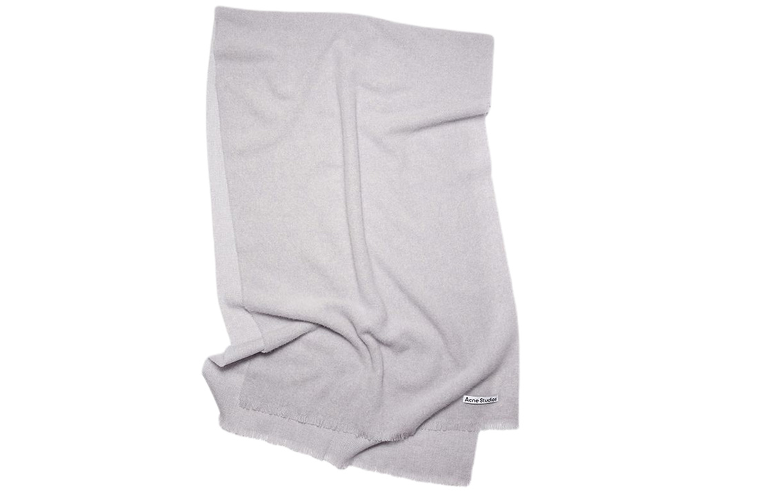 

Acne Studios Вязаный шарф унисекс светло-серый меланж, Light Heather Gray