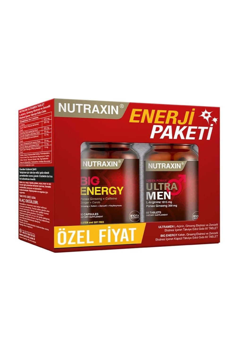 

Nutraxin Комбинация Ultra Men 60 таблеток + Big Energy 60 капсул