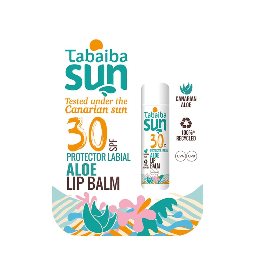 

TabaibaSun, Защита от солнца, бальзам для губ с алоэ SPF 30