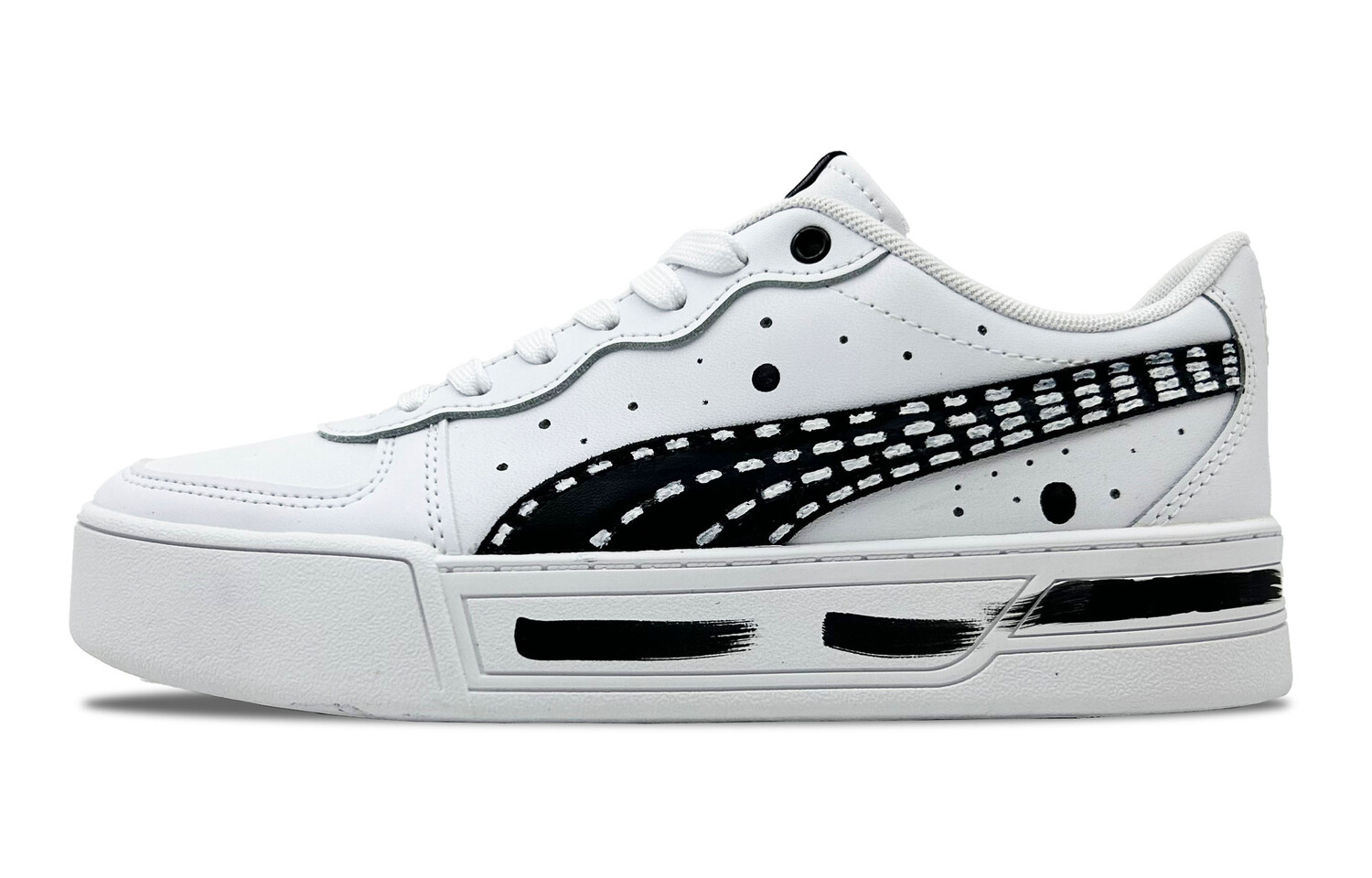 

Кроссовки Puma Skateboarding Shoes Women's Low-top Black/white, черный/белый