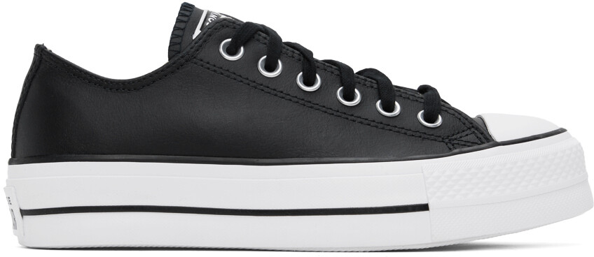 

Черные кожаные низкие кеды Chuck Taylor All Star на платформе Converse