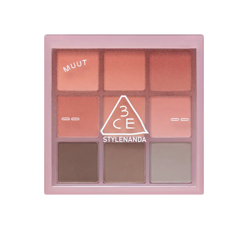 

MUUT Collaboration Limited палетка теней для век Nine Square легко растушёвывается, подчёркивает цвет глаз 3CE, #New Neutrals