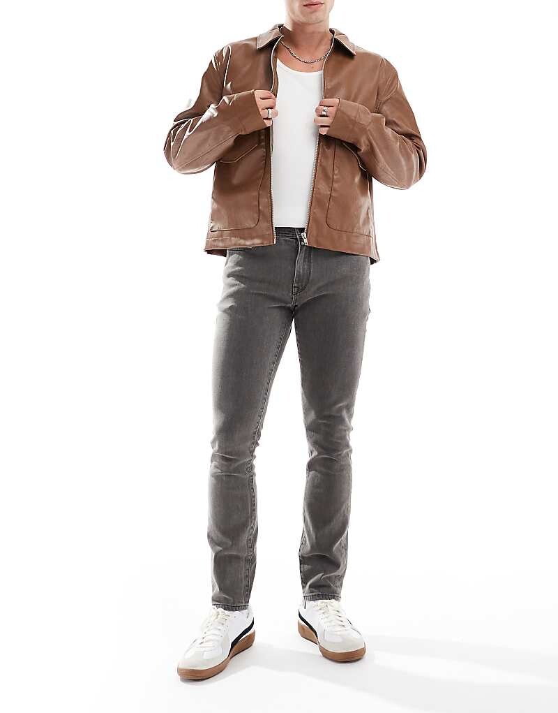 

River Island – Mercury – Темно-серые джинсы узкого кроя