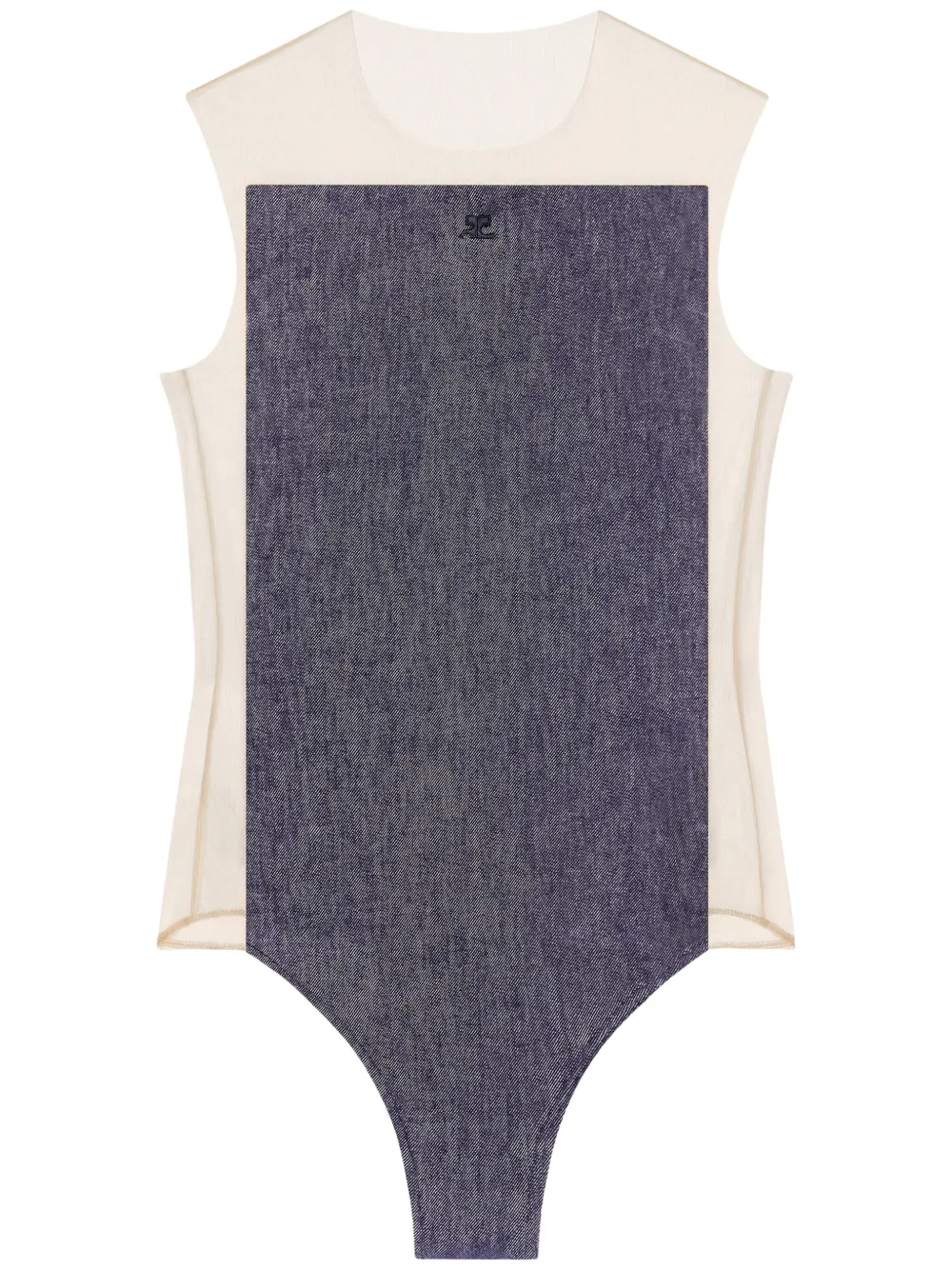 

Джинсовое боди Illusion Courrèges, синий