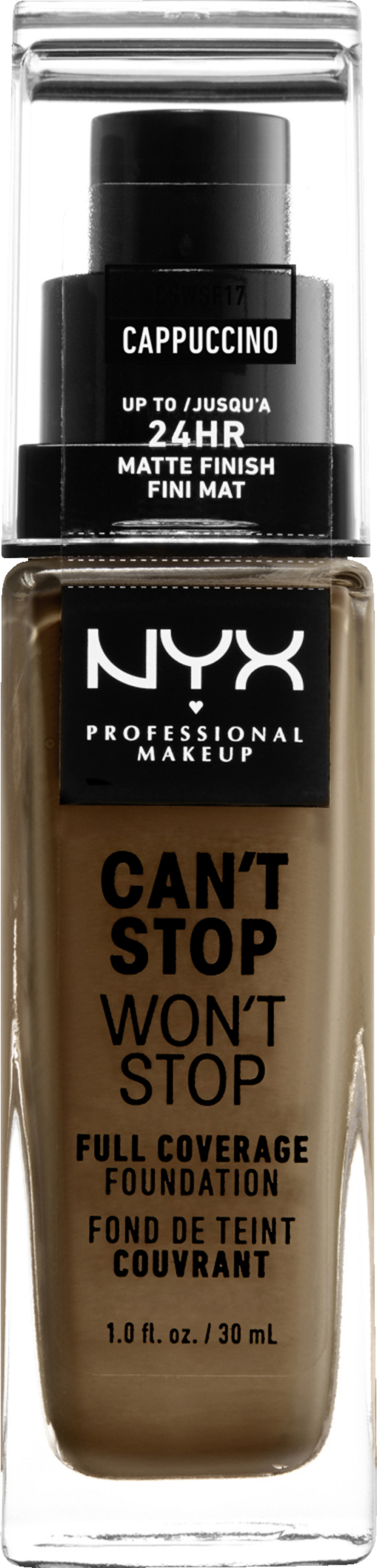 

Тональный крем NYX Professional MakeUp Can't Stop Won't Stop Foundation 17 Cappuccino