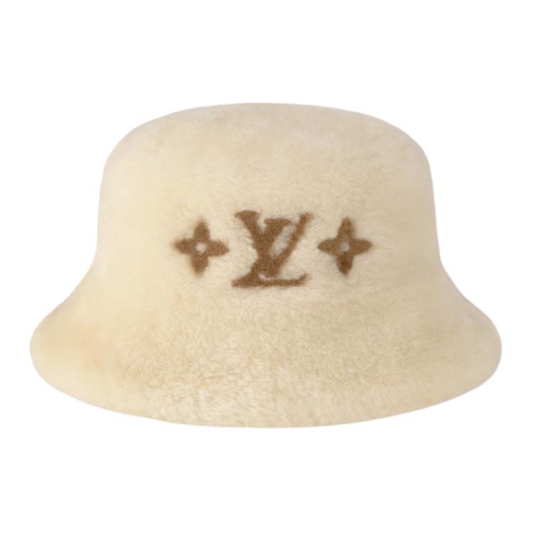 

Винный Визкозная Шляпа-ведро Женская Белая LOUIS VUITTON