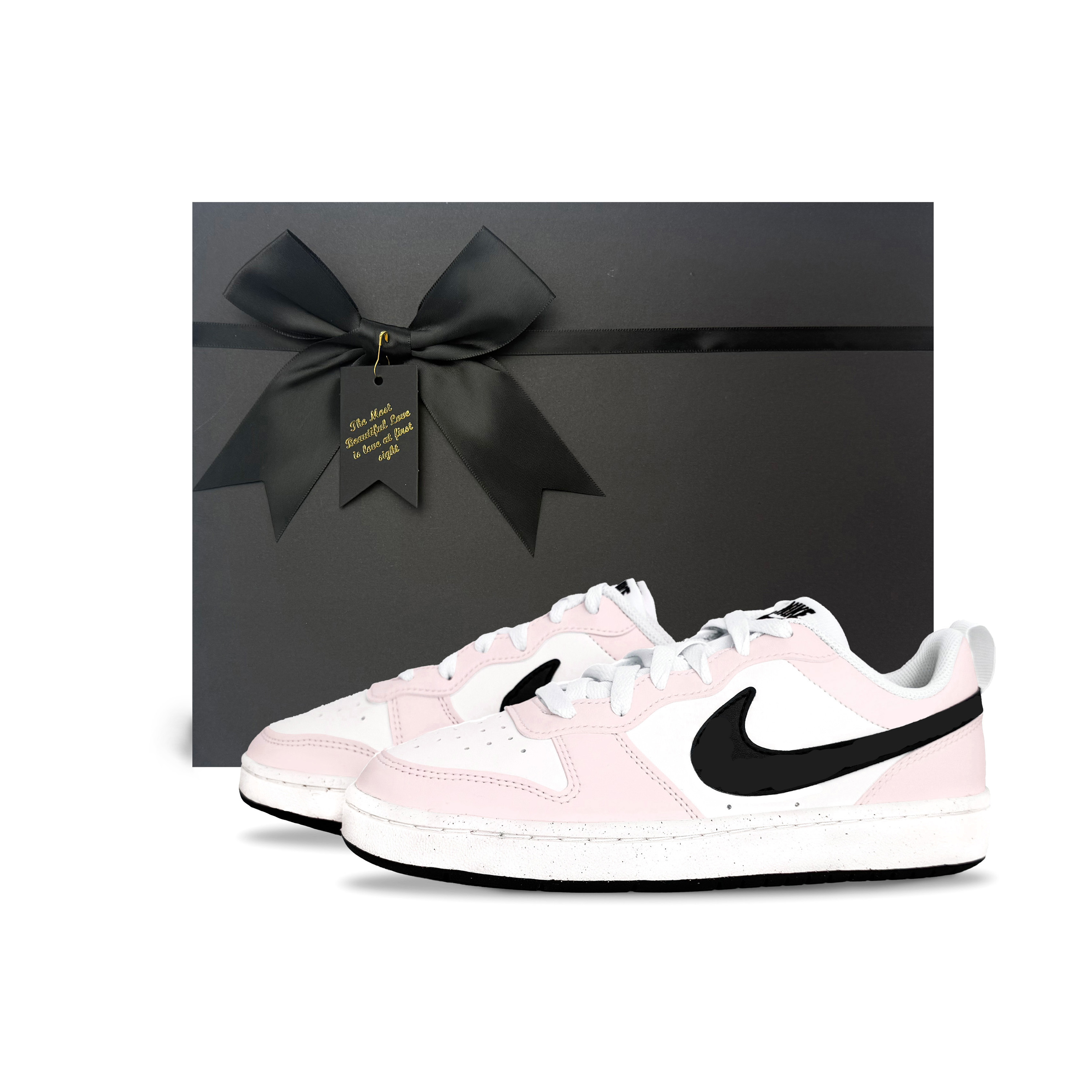 

Детские скейтерские кроссовки Court Borough для младших школьников Nike, черный/розовый