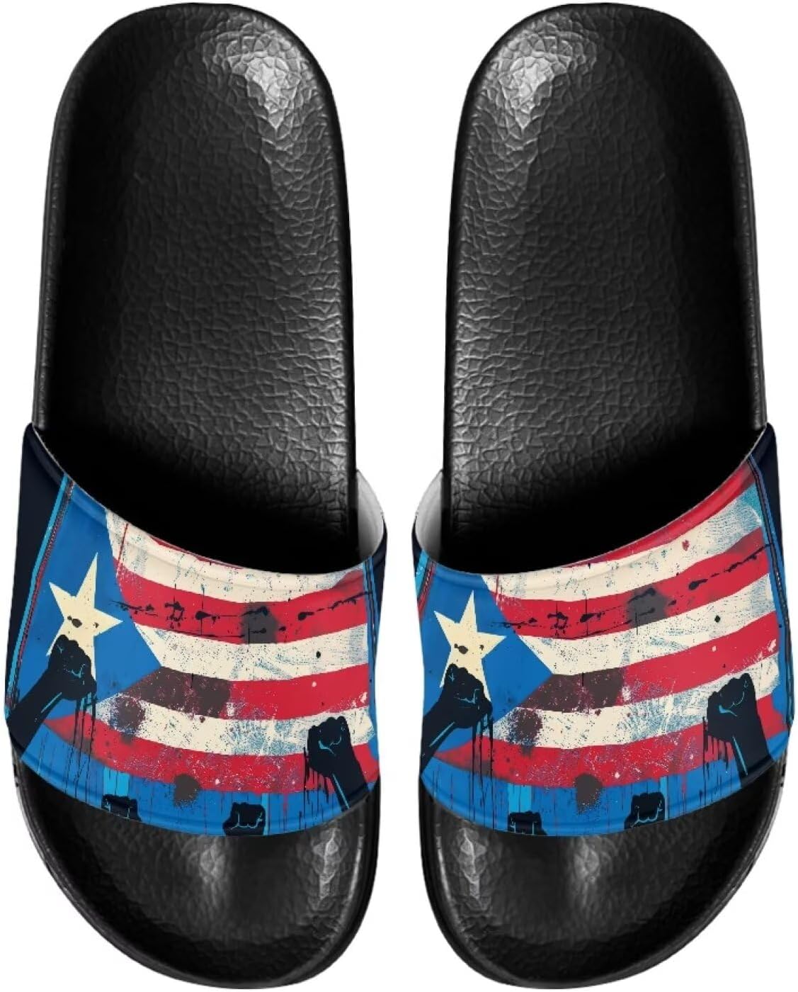 

Сланцы для мужчин, противоскользящие, быстро сохнущие, мягкие и легкие, с открытым носком Pugasmiru, American Flag Star Pattern